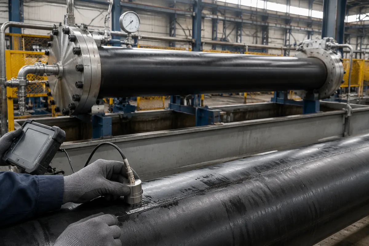 Weld inspection and hydrostatic test controls for ERW steel pipe